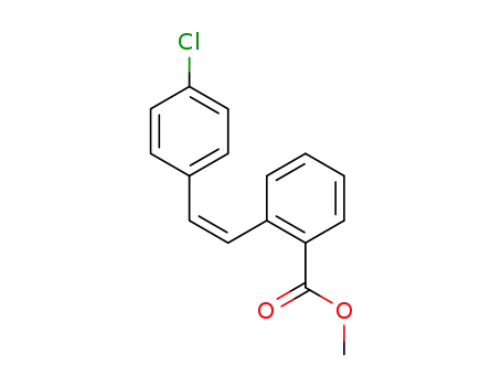 Molecular Structure of 130818-27-8 ((Z)-4'-Chloro-2-methoxycarbonylstilbene)