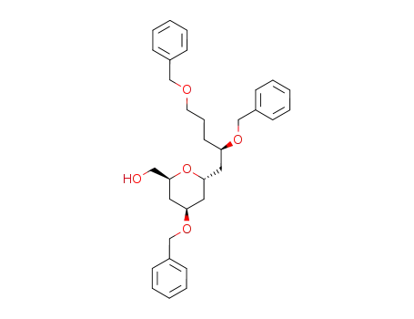 [(2S,4R,6R)-4-Benzyloxy-6-((R)-2,5-bis-benzyloxy-pentyl)-tetrahydro-pyran-2-yl]-methanol