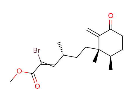 methyl (4R)-2-bromo-6-<(1S,6R)-1,6-dimethyl-3-oxocyclohexyl>-4-methyl-2-hexenoate