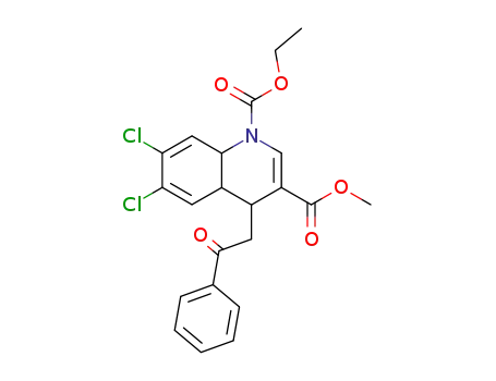 6,7-dichloro-1-(ethoxycarbonyl)-3-(methoxycarbonyl)-4-(2-oxo-2-phenylethyl)-1,4,4a,8a-tetrahydroquinoline