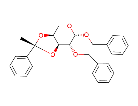 benzyl 2-O-benzyl-3,4-O-(R)-(1-phenylethylidene)-β-L-arabinopyranoside