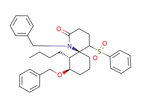 1-Azaspiro[5.5]undecan-2-one,
7-butyl-8-(phenylmethoxy)-1-(phenylmethyl)-5-(phenylsulfonyl)-