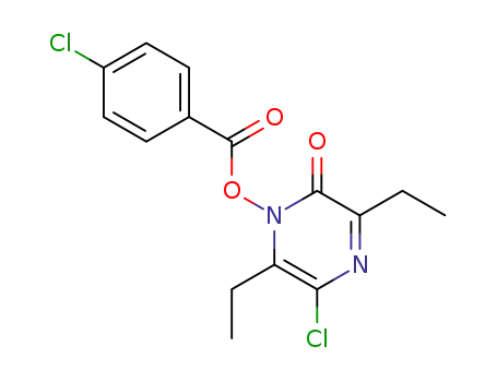 2(1H)-Pyrazinone, 5-chloro-1-[(4-chlorobenzoyl)oxy]-3,6-diethyl-