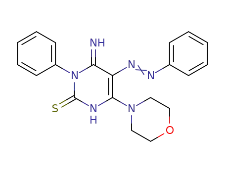 6-imino-4-morpholino-1-phenyl-5-phenylazo-1,2,3,6-tetrahydropyrimidin-2-thion