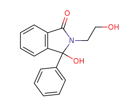 Molecular Structure of 17254-83-0 (1H-Isoindol-1-one, 2,3-dihydro-3-hydroxy-2-(2-hydroxyethyl)-3-phenyl-)