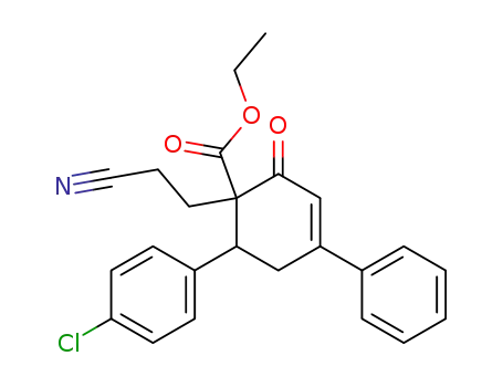 ethyl 6-(4-chlorophenyl)-1-(2-cyanoethyl)-2-oxo-4-phenyl-3-cyclohexene-1-carboxylate