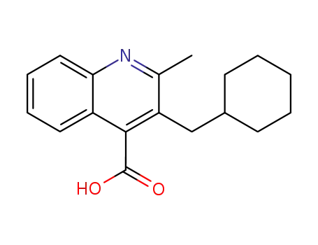 Molecular Structure of 854860-01-8 (3-cyclohexylmethyl-2-methyl-quinoline-4-carboxylic acid)