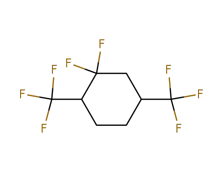 Molecular Structure of 338-85-2 (1,1-difluoro-2,5-bis-trifluoromethyl-cyclohexane)