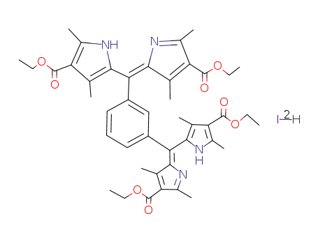 1,3-Bis-(1,3,7,9-tetramethyl-2,8-diethyloxycarbonyl-dipyrrin-5-yl)-benzene-dihydroiodide