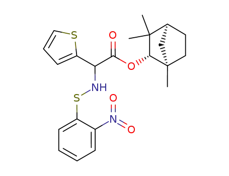 2-Thiopheneacetic acid, a-[[(2-nitrophenyl)thio]amino]-,
1,3,3-trimethylbicyclo[2.2.1]hept-2-yl ester
