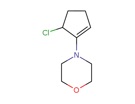 Molecular Structure of 54494-43-8 (Morpholine, 4-(5-chloro-1-cyclopenten-1-yl)-)