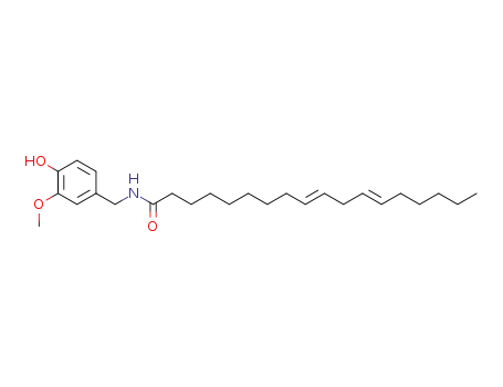 Molecular Structure of 16729-47-8 ((9Z,12Z)-N-(4-hydroxy-3-methoxybenzyl)octadeca-9,12-dienamide)