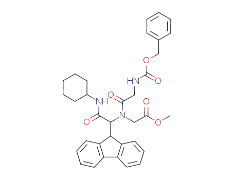 {(2-Benzyloxycarbonylamino-acetyl)-[cyclohexylcarbamoyl-(9H-fluoren-9-yl)-methyl]-amino}-acetic acid methyl ester