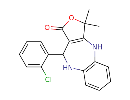 3,3-dimethyl-10-(2'-chlorophenyl)-3,4,9,10-tetrahydro-1H-furo<3,4-b><1,5>benzodiazepin-1-one