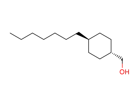 Molecular Structure of 71458-10-1 (Cyclohexanemethanol, 4-heptyl-, trans-)