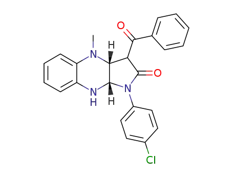 2H-Pyrrolo[2,3-b]quinoxalin-2-one,
3-benzoyl-1-(4-chlorophenyl)-1,3,3a,4,9,9a-hexahydro-4-methyl-