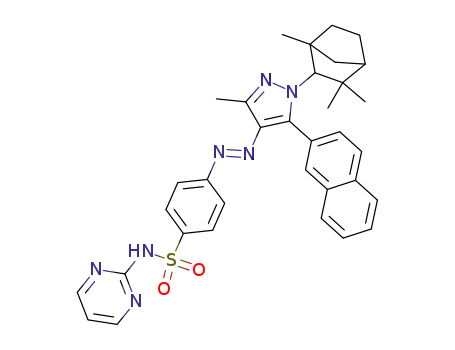 4-[3-Methyl-5-naphthalen-2-yl-1-(1,3,3-trimethyl-bicyclo[2.2.1]hept-2-yl)-1H-pyrazol-4-ylazo]-N-pyrimidin-2-yl-benzenesulfonamide