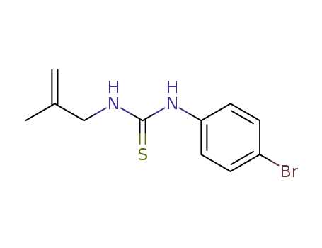Molecular Structure of 134638-03-2 (Thiourea, N-(4-bromophenyl)-N'-(2-methyl-2-propenyl)-)