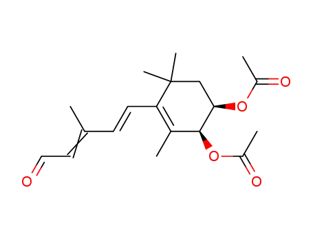 (+/-)-Essigsaeure-<6-acetoxy-3-(3'-methyl-5'-oxopenta-1',3'-dienyl)-2,4,4-trimethylcyclohex-2-enyl>ester