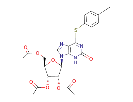 6-[(4-Methylphenyl)thio]-2-oxo-9-(2',3',5'-tri-O-acetyl-b-D-ribofuranosyl)-2,3-dihydropurine