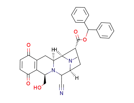 diphenylmethyl 5-cyano-8,11-dioxo-7-hydroxymethyl-13-methyl-1,2,3,4,5,7,8,11,12,12a-decahydro-1,4-iminoazepino<1,2-b>isoquinoline-2-carboxylate