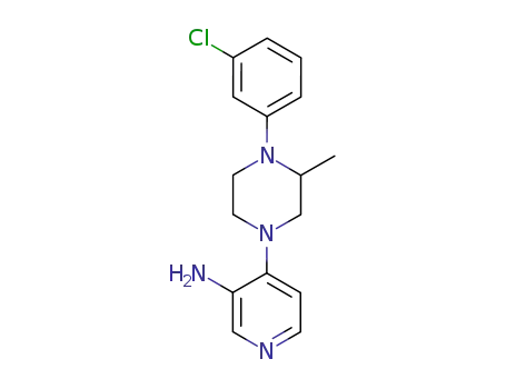 3-Pyridinamine, 4-(4-(3-chlorophenyl)-3-methyl-1-piperazinyl)-