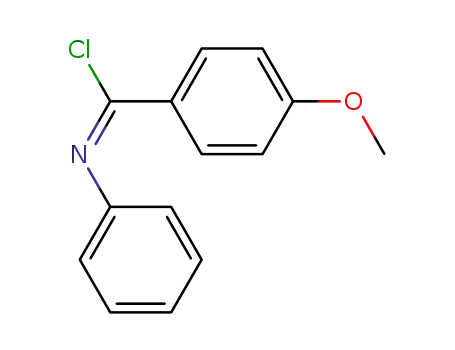 Molecular Structure of 38968-72-8 (N-phenyl-(4-methoxypheny)acetimidoyl chloride)
