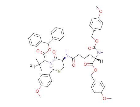 N-4-methoxybenzyloxycarbonyl-α-4-methoxybenzylester-δ-L-α-aminodipoyl-S-4-methoxybenzyl-L-cysteinyl-D-<3-2H>valine benzhydrylester