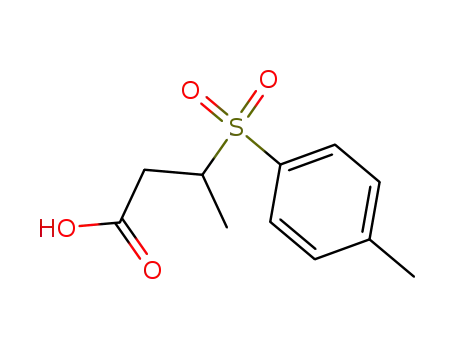 Molecular Structure of 104398-01-8 (Butanoic acid, 3-[(4-methylphenyl)sulfonyl]-)