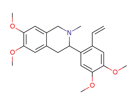 Molecular Structure of 120021-26-3 (3-(2-vinyl-4,5-dimethoxyphenyl)-2-methyl-6,7-dimethoxy-1,2,3,4-tetrahydroisoquinoline)