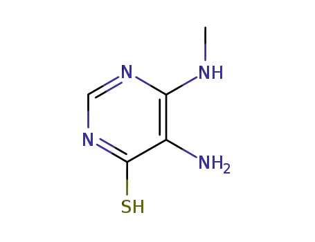 Molecular Structure of 52602-72-9 (4(1H)-Pyrimidinethione, 5-amino-6-(methylamino)-)