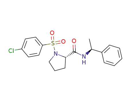 Molecular Structure of 88867-91-8 ((S)-1-(4-Chloro-benzenesulfonyl)-pyrrolidine-2-carboxylic acid ((S)-1-phenyl-ethyl)-amide)