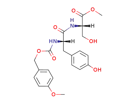 Molecular Structure of 62074-71-9 (L-Serine, N-[N-[[(4-methoxyphenyl)methoxy]carbonyl]-L-tyrosyl]-, methyl
ester)