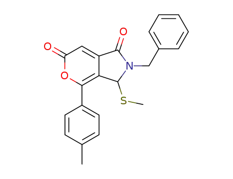 2-Benzyl-3-methylsulfanyl-4-p-tolyl-2,3-dihydro-pyrano[3,4-c]pyrrole-1,6-dione