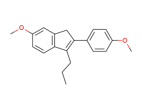 Molecular Structure of 7478-27-5 (6-methoxy-2-(4-methoxyphenyl)-3-propyl-1H-indene)