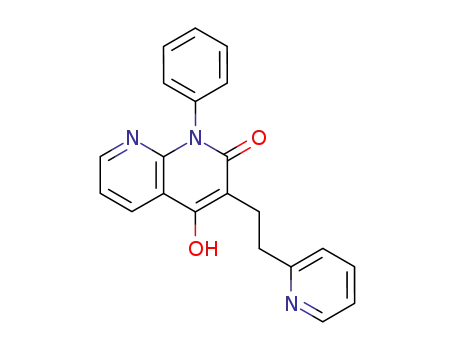 1,8-Naphthyridin-2(1H)-one, 4-hydroxy-1-phenyl-3-[2-(2-pyridinyl)ethyl]-