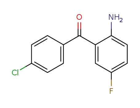 Molecular Structure of 1841-49-2 (Methanone, (2-amino-5-fluorophenyl)(4-chlorophenyl)-)