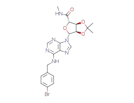 (3aS,4S,6R,6aR)-6-[6-(4-Bromo-benzylamino)-purin-9-yl]-2,2-dimethyl-tetrahydro-furo[3,4-d][1,3]dioxole-4-carboxylic acid methylamide