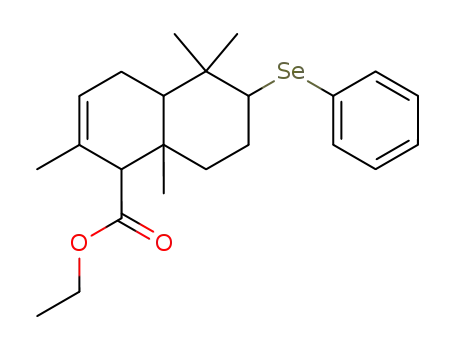 Molecular Structure of 95695-13-9 (1-Naphthalenecarboxylic acid,
1,4,4a,5,6,7,8,8a-octahydro-2,5,5,8a-tetramethyl-6-(phenylseleno)-,
ethyl ester)
