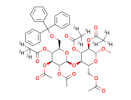 methyl 6,2',3'-tri-O-acetyl-2,3,4'-tri-O-trideuterioacetyl-6'-O-trityl-β-cellobioside