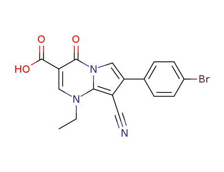 7-(4-Bromo-phenyl)-8-cyano-1-ethyl-4-oxo-1,4-dihydro-pyrrolo[1,2-a]pyrimidine-3-carboxylic acid