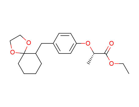ethyl (S)-2-<4-<(1,4-dioxaspiro<4,5>dec-6-yl)methyl>phenoxy>-propanoate