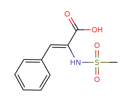 Molecular Structure of 144153-17-3 (2-Propenoic acid, 2-[(methylsulfonyl)amino]-3-phenyl-, (Z)-)