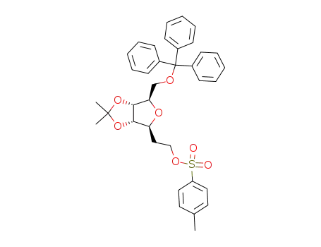 2-(2,3-O-isopropylidene-5-O-trityl-β-D-ribofuranosyl)ethyl p-toluenesulfonate