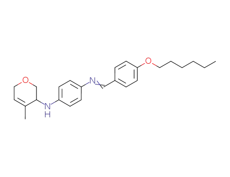 N-(4-hexoxybenzylidene)-4-((3,6-dihydro-4-methyl-2H-pyran-3-yl)amino)aniline