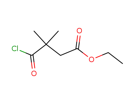 Molecular Structure of 81430-18-4 (Butanoic acid, 4-chloro-3,3-dimethyl-4-oxo-, ethyl ester)