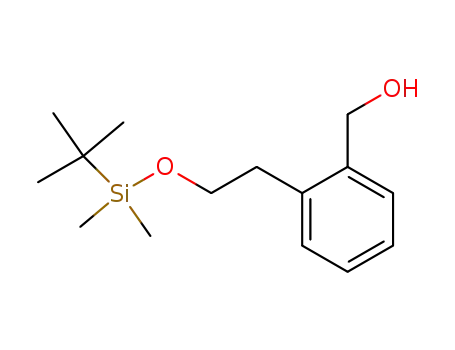 Molecular Structure of 81168-16-3 (Benzenemethanol, 2-[2-[[(1,1-dimethylethyl)dimethylsilyl]oxy]ethyl]-)