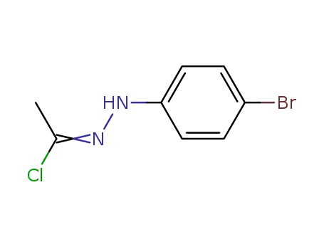 Molecular Structure of 74305-91-2 (N-(p-Bromophenyl)ethanehydrazonoyl chloride)