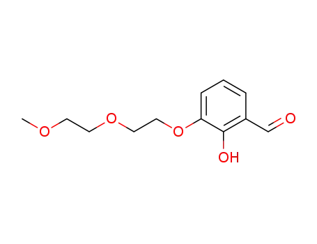 Molecular Structure of 122174-22-5 (2-hydroxy-3-(2-(2-methoxyethoxy)ethoxy)benzaldehyde)
