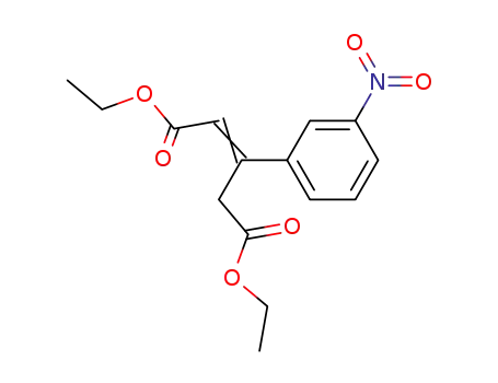 Molecular Structure of 109862-93-3 (3-(3-Nitrophenyl)-2-pentendisaeure-diethylester)